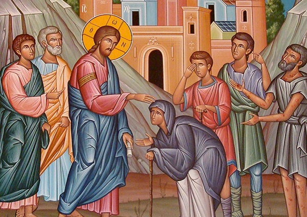 healing woman with infirmity